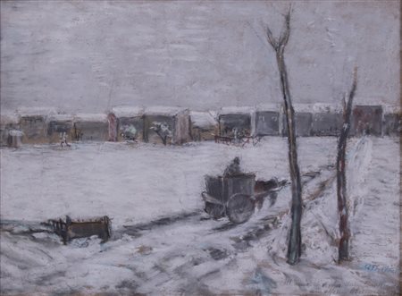 Angelo Del Bon, Inverno nella periferia milanese, 1933