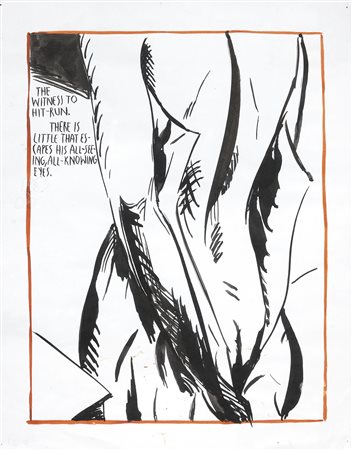 Raymond Pettibon, Witness to Hit-Run, 1999-00