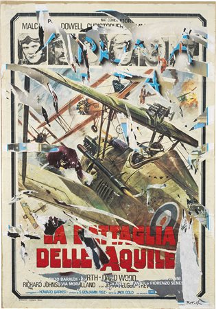 Mimmo Rotella, La battaglia delle aquile, 2002