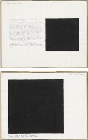 Mel Ramsden, «Two Black Squares (Paradoxes of the Absolute Zero)» e «Two Black Squares», 1966