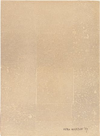 Piero Manzoni, Senza titolo, inserto per «La lune en rodage», 1959