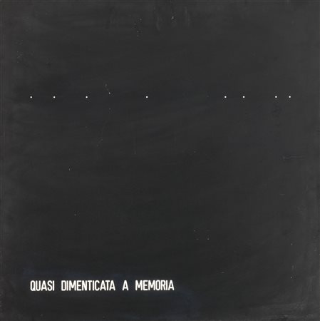 Vincenzo Agnetti, Assioma - Quasi dimenticata a memoria, 1969