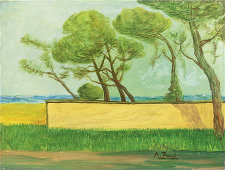 Achille Funi, Paesaggio marino, 1968