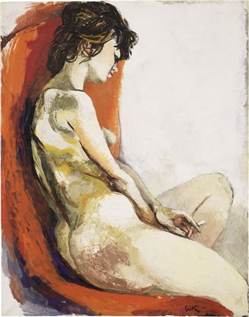 Renato Guttuso, Ragazza che fuma, 1961