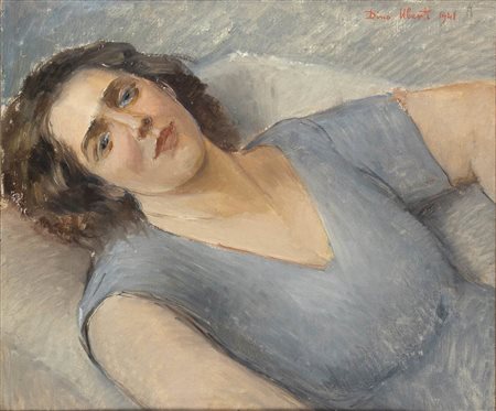 DINO UBERTI (Biella, 1885 -  Livorno, 1949): Figura femminile distesa, 1941