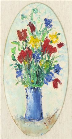 GIOVANNI OMICCIOLI (Roma, 1901 - 1975): Vaso di fiori