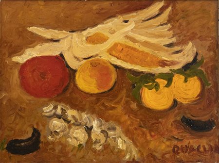 CARLO QUAGLIA (Terni, 1903 - Roma, 1970): Natura morta con arance, 1966-69