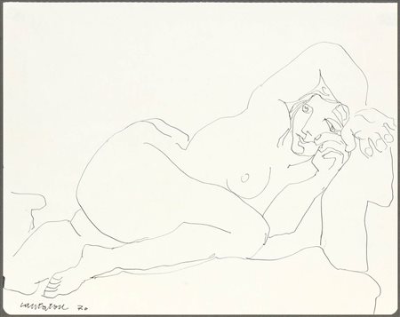 DOMENICO CANTATORE (Ruvo di Puglia, 1906 - Parigi, 1998): Nudo femminile, 1970