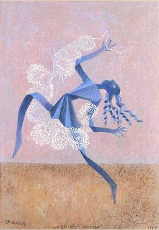 ENRICO BENAGLIA (Roma, 1938): La ballerina azzurra, 1995