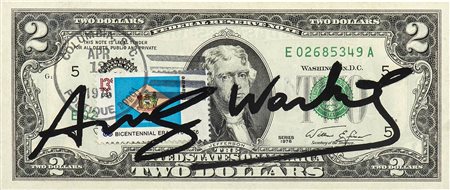 ANDY WARHOL (Pittsburgh, 1928 - New York, 1987): Two dollars (Thomas Jefferson), 1976 