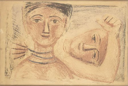 MASSIMO CAMPIGLI (Berlino, 1895 - Saint-Tropez, 1971): Monotipo, due donne