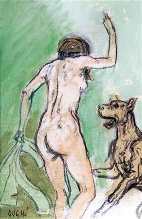 Alberto Sughi, Nudo di donna con alano