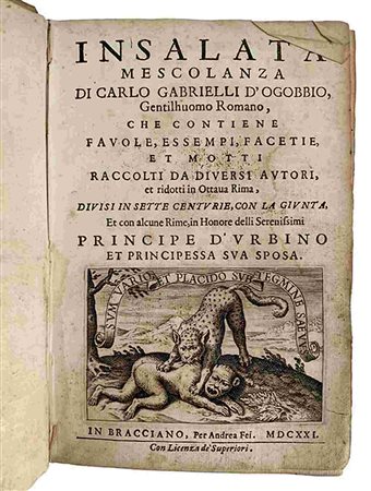 CARLO GABRIELLI: Insalata Mescolanza, Bracciano, Andrea Fei, 1621