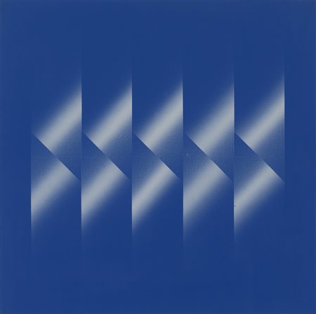 ENNIO FINZI    
Cromo vibrazione luce blu e bianco, 1975
