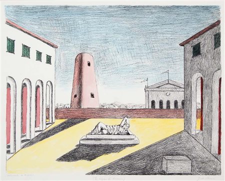 DE CHIRICO GIORGIO Volos 1888 - Roma 1978 Il riposo di Arianna (seconda...