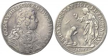 FIRENZE. Cosimo III de' Medici (1670-1723). Mezza Piastra 1676. Ar (37mm, 15.50g). MIR 331. BB