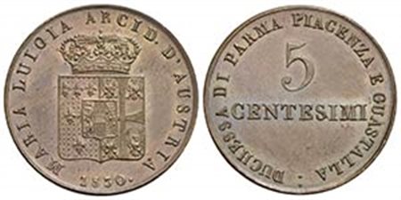 PARMA - Maria Luigia (1815-1847) - 5 Centesimi - 1830 - CU Pag. 14; Mont. 124 - FDC