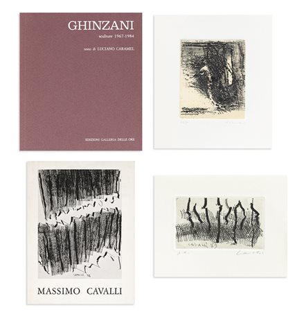 EDIZIONI CON OPERE ALL'INTERNO (ALBERTO GHINZANI E MASSIMO CAVALLI) - Lotto unico di 2 edizioni d'arte