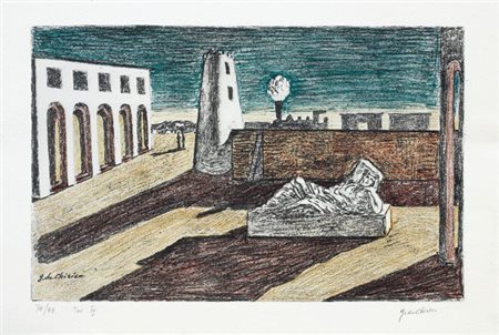 Giorgio de Chirico Volos 1888 - Roma 1978 L'enigma del ritorno, 1966...