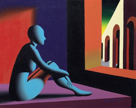 Mark Kostabi Los Angeles 1960 Attesa metafisica, 2001 Olio su tela, cm....