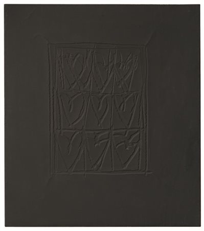 Giorgio Celiberti Udine 1929 Monocromo di cuore, 1991 Affresco su tela...