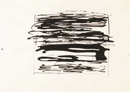 Jannis Kounellis Atene 1936 Senza titolo, (1997) China su carta, cm. 42x59,2...