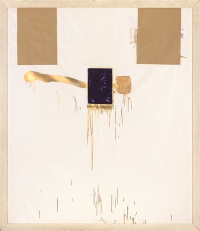 Julian Schnabel New York 1951 Memory of a Crucifixion, 1980 Olio e collage su...