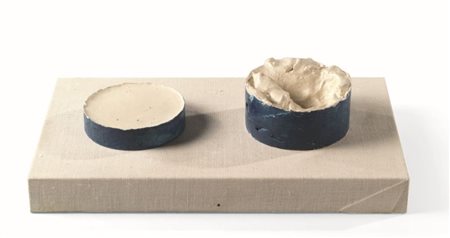 Claes Oldenburg Stoccolma 1929 Cold Cream Jar, 1964 Scultura in maiolica, due...