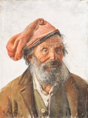 Alfonso Muzii (Pescara 1856-1946)  - Il pescatore