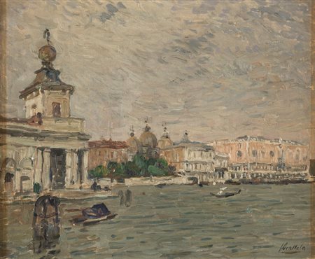 Ferruccio Scattola (Venezia 1873-Roma 1950)  - Venezia, Punta della Dogana