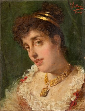 Pompeo Massani (Firenze 1850-1920)  - Giovane donna elegante