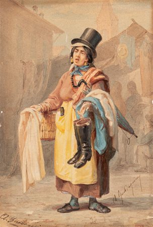 Anacleto Guadagnini (Bologna 1832-1919)  - Venditrice ambulante
