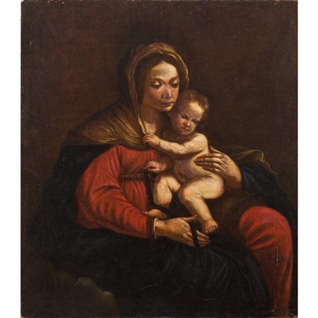 ALESSANDRO TIARINI (Cerchia di), Madonna col Bambino