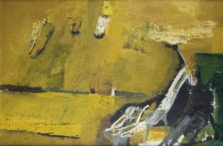 PIERO RUGGERI<BR>Torino 1930 - 2009<BR>"Paesaggio giallo" 1966