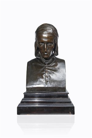 VINCENZO VELA<BR>1820-1891<BR>"Busto di Dante Alighieri"