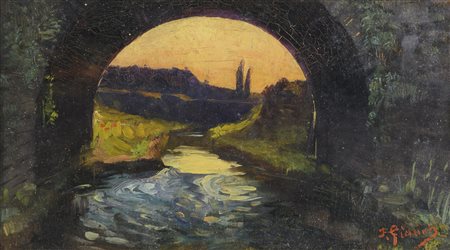 DIPINTO PONTE DI DOMENICO GIACINTI