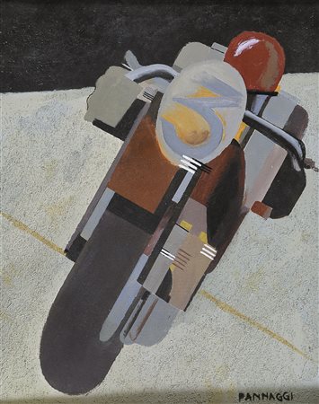 DIPINTO MOTOCICLISTA DI IVO PANNAGGI