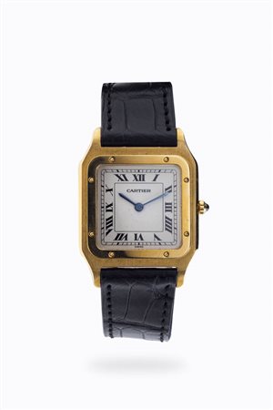 CARTIER<BR>Mod. “Santos Ultrathin Dumont“, ref.1575, anni '90