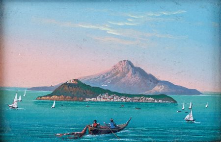 Anonimo del XIX secolo (1:Principale) (0 - 0) 
Veduta dell'isola di Procida e Ischia 
Tempera su carta 