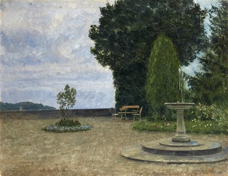 Marco Calderini "Dal belvedere" 10.8.'909
olio su tavola (cm 30x40)
Firmato e da