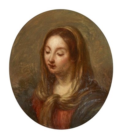 Giovanni Carnovali "Madonnina" 
olio su cartone (cm 23,5x21)
Al retro: iscrizion