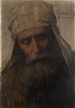 Paolo Gaidano "Figura orientale" 
olio su tavola (cm 43x30)
Firmato in alto a de