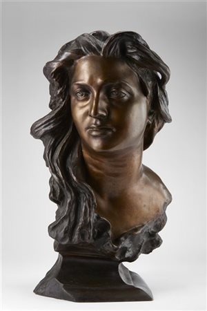 Vincenzo Gemito "Anna" 
scultura in bronzo (h cm 47) 
Firmata alla base