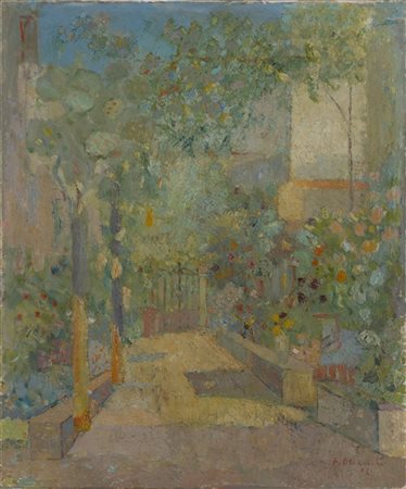 Francesco De Rocchi "Giardino d'estate" '65
olio su tela (cm 120x100)
Firmato e