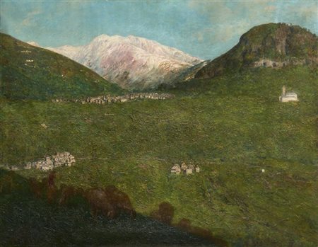 Giovanni Battista Ciolina "Valle montana con greggi" 
olio su tela (cm 100x130)