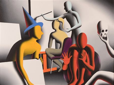 Mark Kostabi (Los Angeles, 1960 - )  Senza titolo