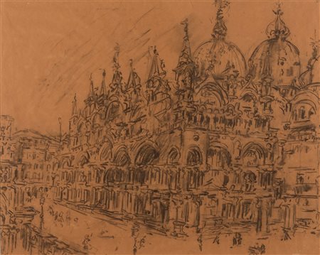 Emilio Vedova (Venezia, 1919 - Venezia, 2006)  Architettura veneziana - Basilica di San Marco