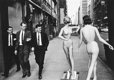 Ken Heyman (1930-2019)  - Men walking past mannequins, Madison Avenue, New York City, 1965