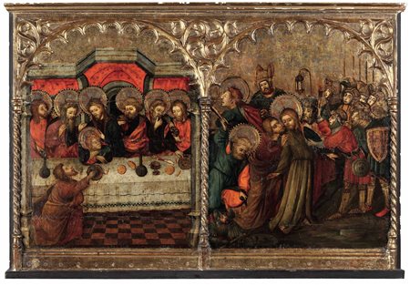 Pere Nicolau seguace di, L'Ultima Cena e la Cattura di Cristo nel Getsemani