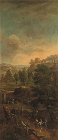 Paolo Anesi (Roma 1697 - Roma 1761) e Paolo Monaldi (Roma 1710 - Roma 1779) Paesaggio campestre con rovine epopolani